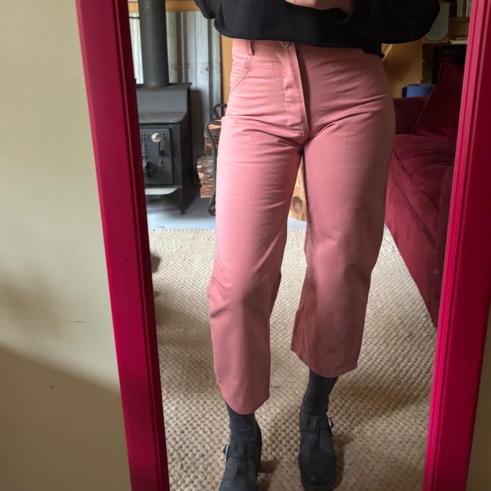 Handmade Pink Rose High Water Pants